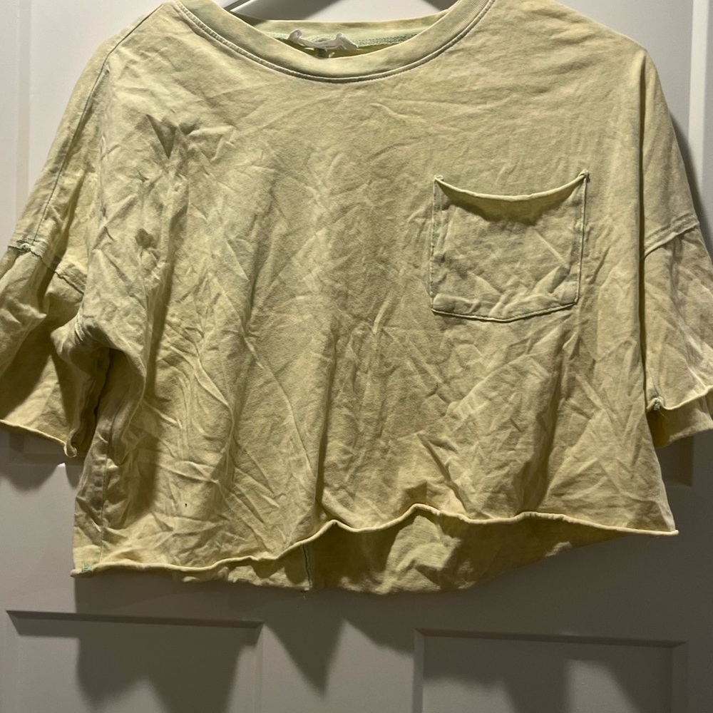 Double Zero Light Yellow Crop Top